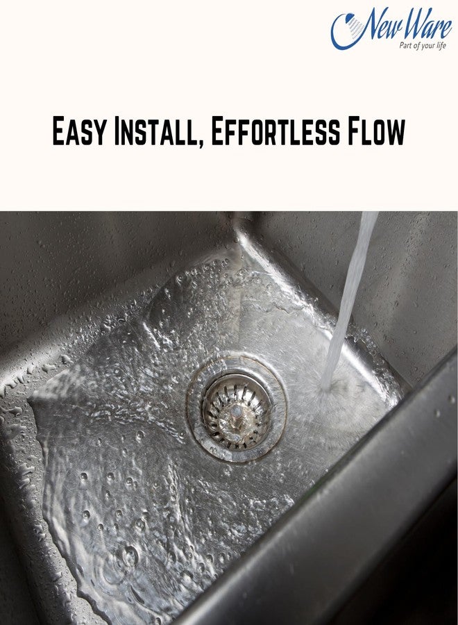 NEW WARE 4 Inch PVC Two Way Kitchen Sink Coupling | White Drain Outlet with Steel Jali Mesh | Durable Sink Drain Connector - Image 2